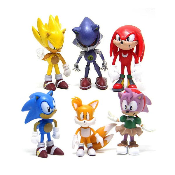 KIT 6 BONECOS  - SONIC E SUA TURMA