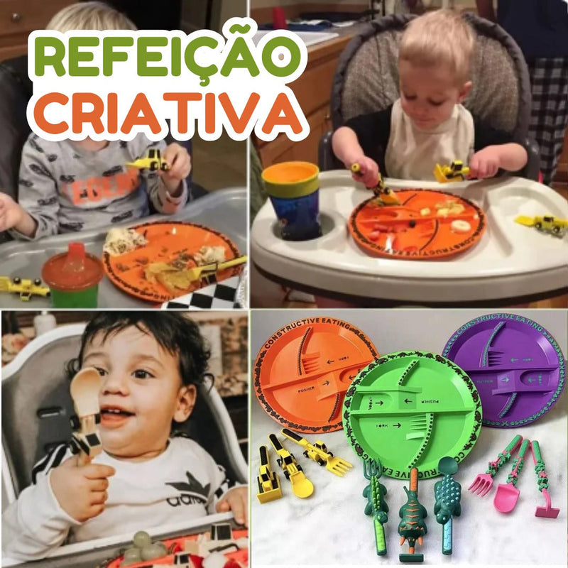 Conjunto Refeição Criativa - Louças e talheres para crianças